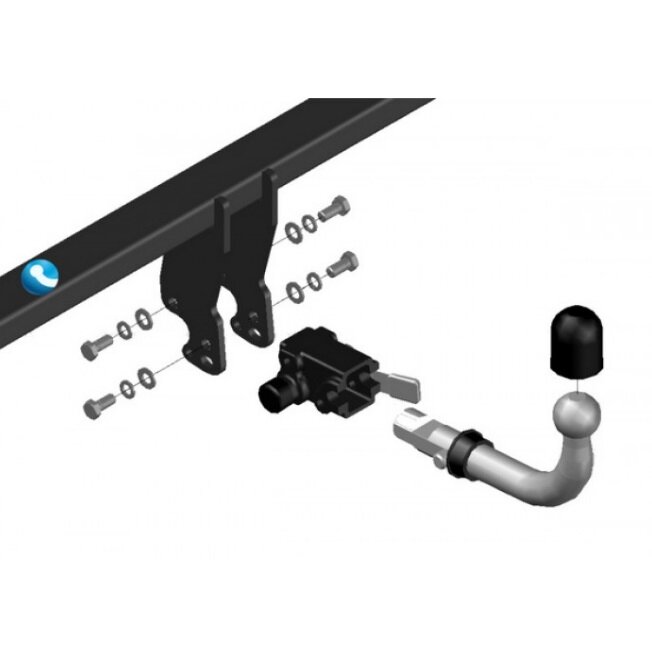 Trekhaak horizontaal afneembaar Renault Megane III Stationwagon 10/2012 t/m 01/2016