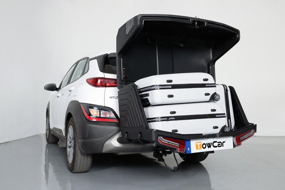 TowBox bagagebox voor op de trekhaak V3 Urban Zwart - 400L
