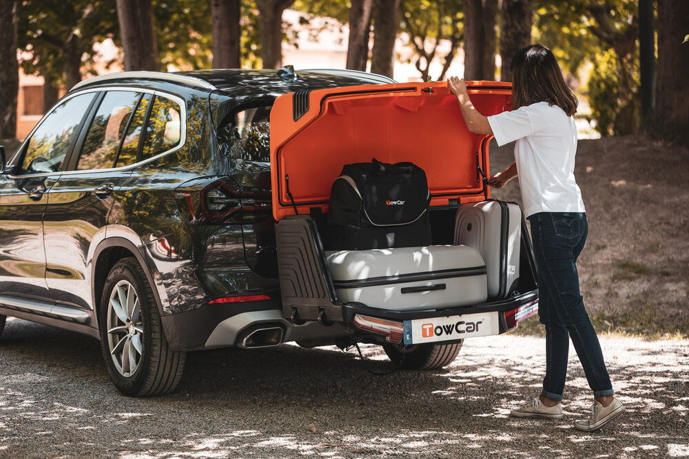 TowBox bagagebox voor op de trekhaak V3 Camel- 400L