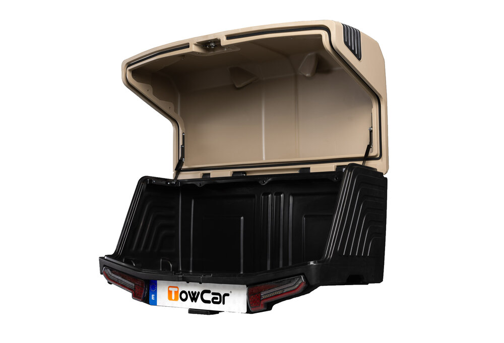 TowBox bagagebox voor op de trekhaak V3 Camel- 400L