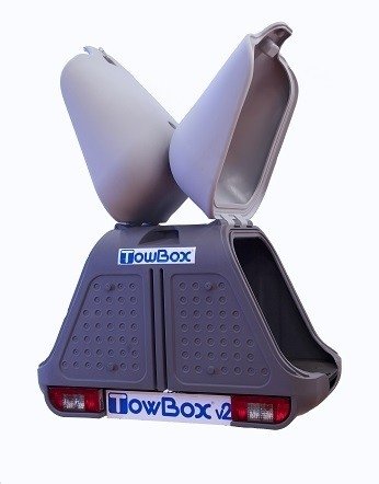TowBox bagagebox voor op de trekhaak V2 zwart - 390L